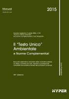 Il "Testo Unico" Ambientale e norme compl.