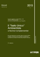 Il "Testo Unico" Ambientale e norme compl.