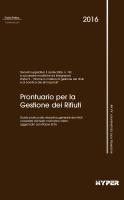 Prontuario per la Gestione dei rifiuti