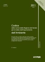 Codice delle norme della Regione del Veneto per la tutela
dell'inquinamento dell'ambiente
