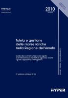 Tutela e gestione delle risorse idriche nella regione Veneto