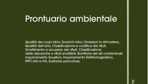 Prontuario ambientale 